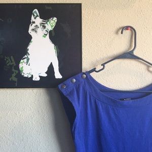 Blue Shoulder Studded Tunic